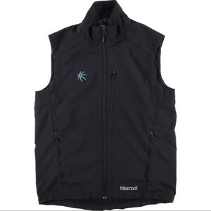 Marmot Approach Vest Mens L Black Full Zip Softshell Zip Pockets  Outdoor